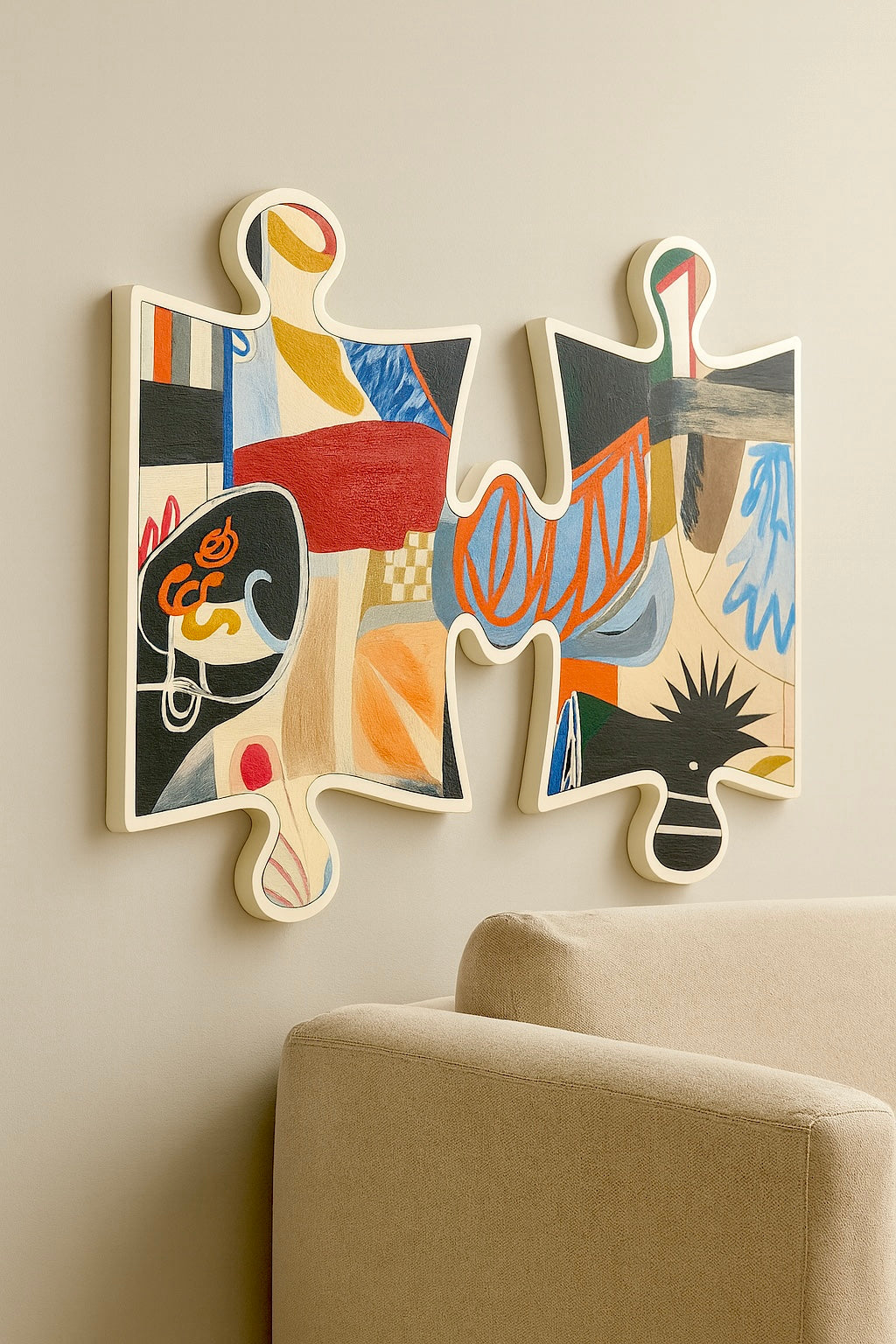 Color Symphony Puzzle Wall Art